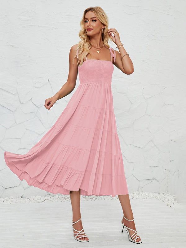Blue Zone Planet | Elise's empire waist sleeveless spaghetti strap midi dress BLUE ZONE PLANET