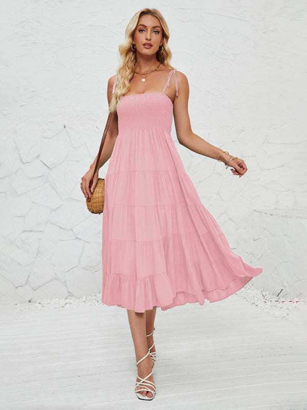 Blue Zone Planet | Elise's empire waist sleeveless spaghetti strap midi dress BLUE ZONE PLANET