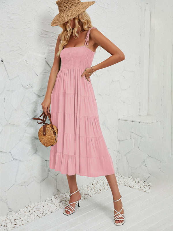 Blue Zone Planet | Elise's empire waist sleeveless spaghetti strap midi dress BLUE ZONE PLANET