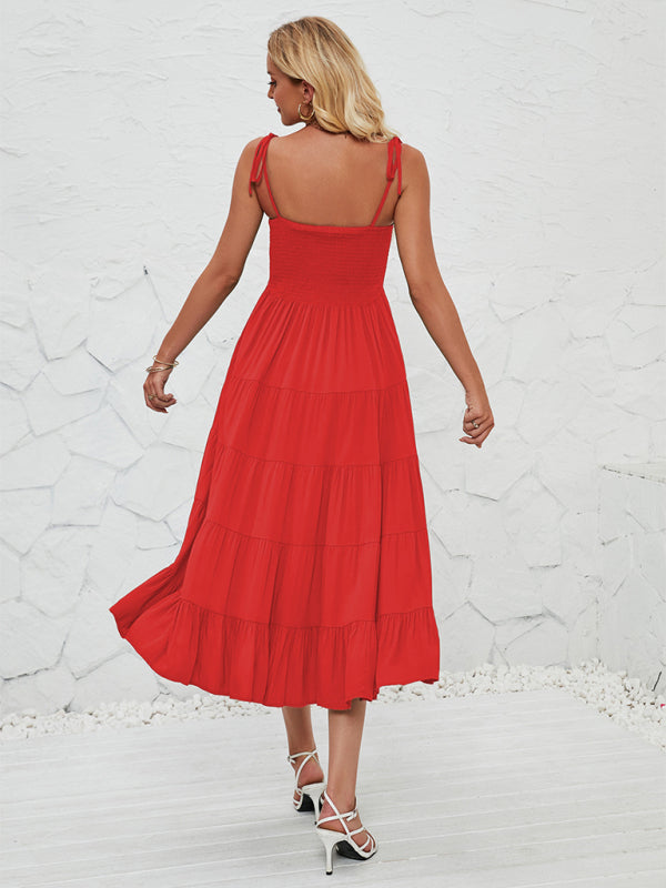 Blue Zone Planet | Elise's empire waist sleeveless spaghetti strap midi dress BLUE ZONE PLANET