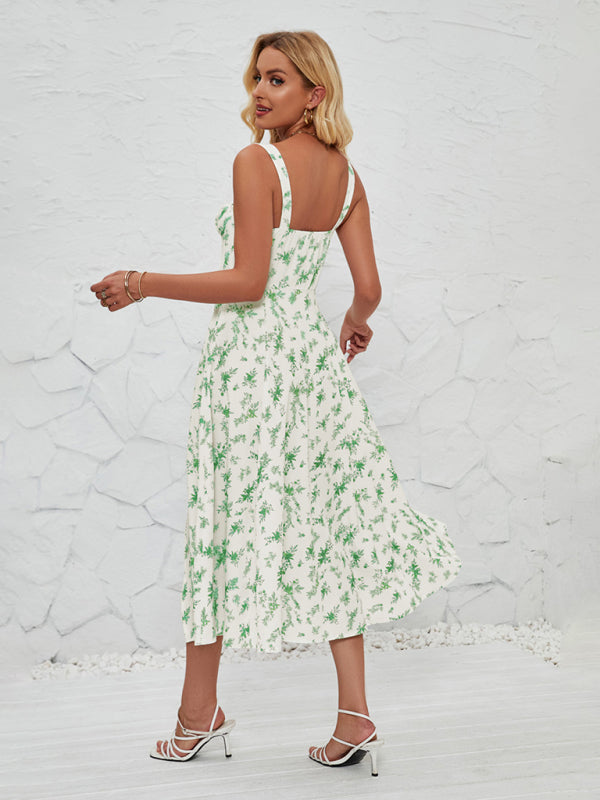 Blue Zone Planet | Elara's Floral Pastoral Midi Dress BLUE ZONE PLANET