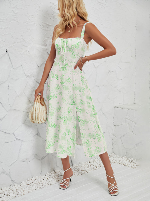 Blue Zone Planet | Elara's Floral Pastoral Midi Dress BLUE ZONE PLANET