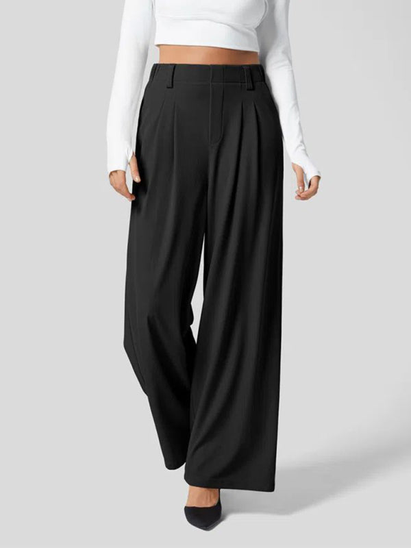 Blue Zone Planet | Loose Wide Leg Pocket High Waist Pants BLUE ZONE PLANET