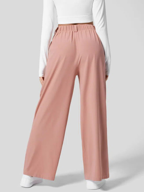 Blue Zone Planet | Loose Wide Leg Pocket High Waist Pants BLUE ZONE PLANET