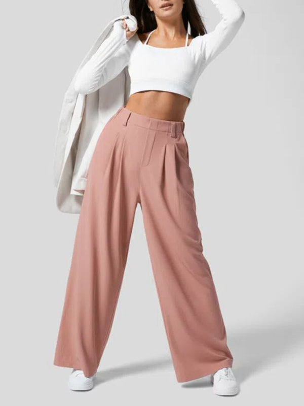 Blue Zone Planet | Loose Wide Leg Pocket High Waist Pants BLUE ZONE PLANET