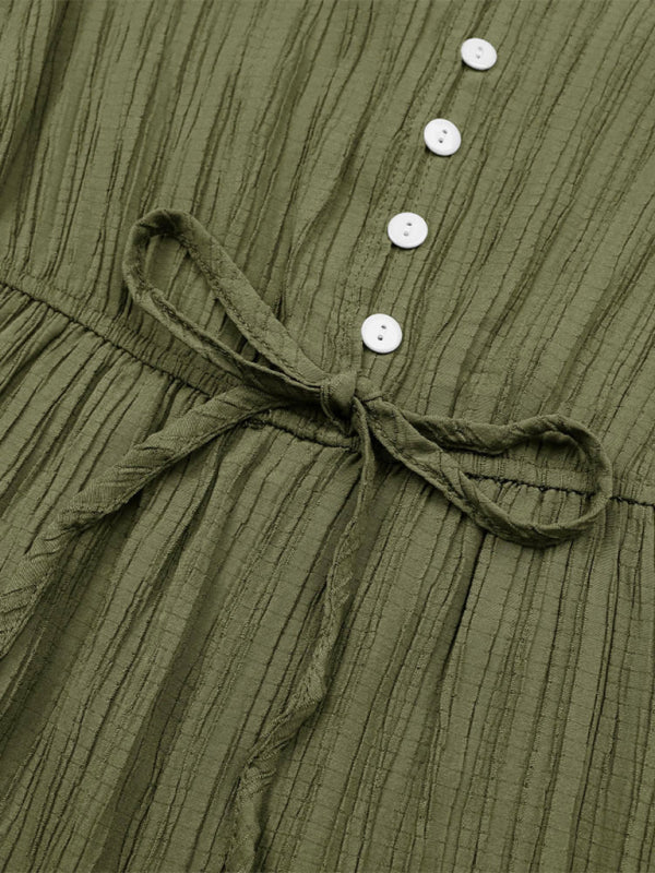 Blue Zone Planet | simple solid color texture vest jumpsuit BLUE ZONE PLANET