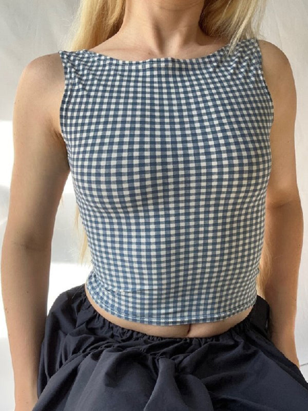 Blue Zone Planet | Sarah's Country Chic Bow-Back Crop Top BLUE ZONE PLANET