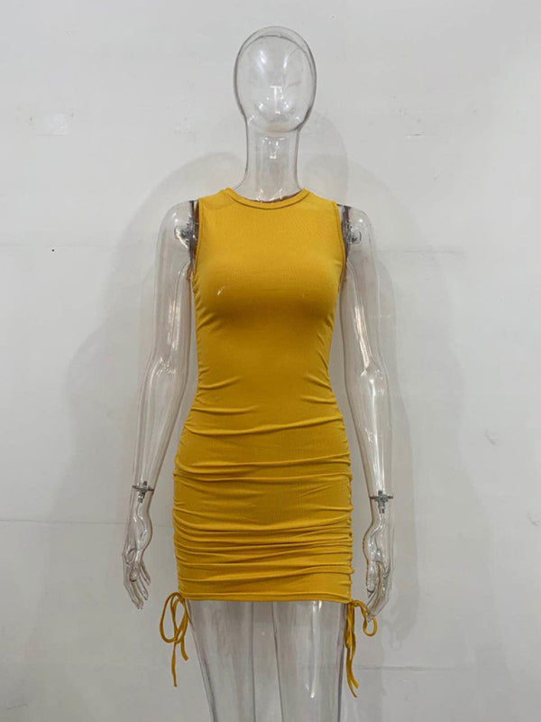 Blue Zone Planet | slim fit hip-hugging vest dress BLUE ZONE PLANET