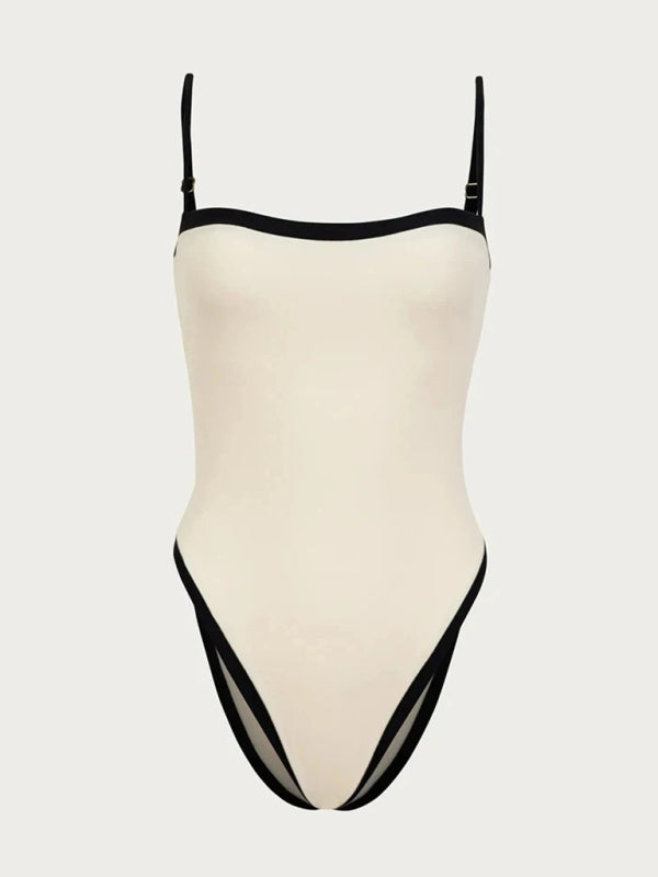 Blue Zone Planet | Bikini Contrast Color Spliced One-piece Swimsuit BLUE ZONE PLANET