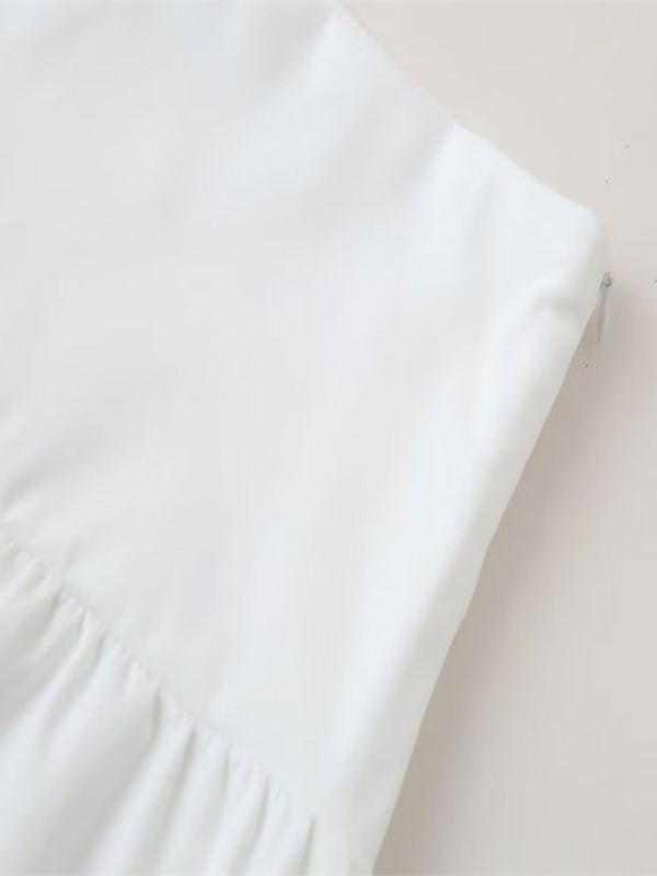 Blue Zone Planet | hot girl one-shoulder pleated solid color sleeveless tube top BLUE ZONE PLANET