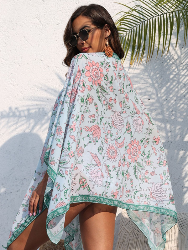 Blue Zone Planet | swimsuit with resort floral print swimsuit shawl (swimsuit not included) BLUE ZONE PLANET