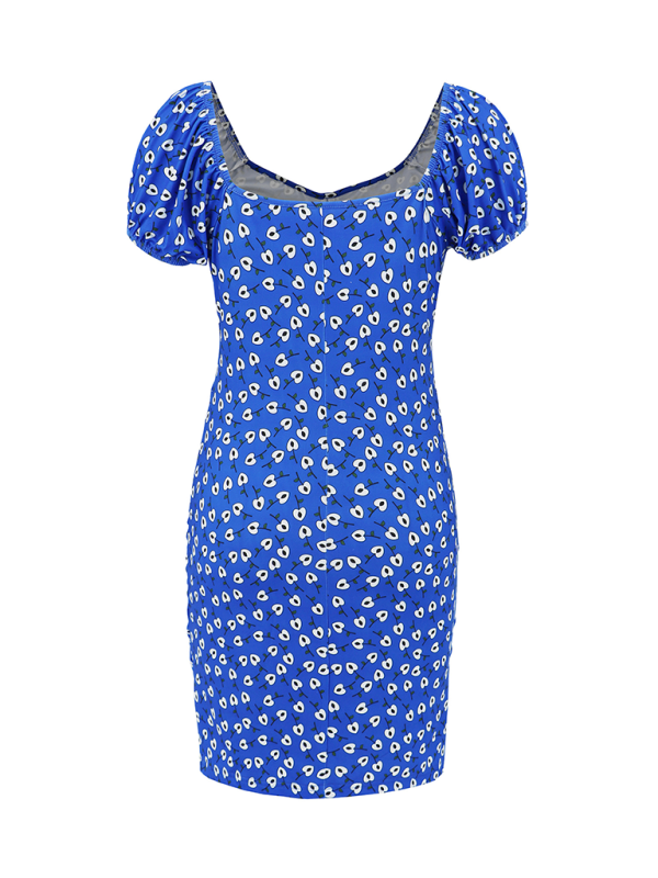 Blue Zone Planet |  style versatile slim fit short V-neck floral dress BLUE ZONE PLANET