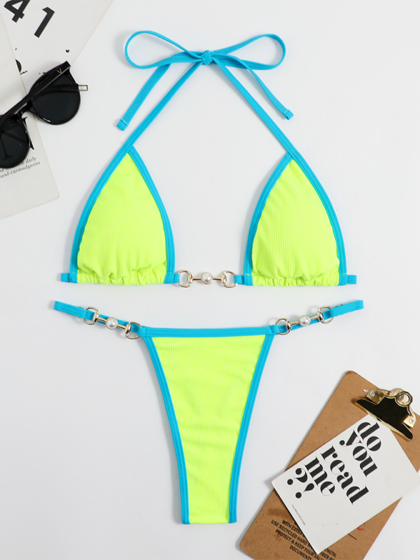 Blue Zone Planet | Women's swimwear sexy solid color bikini suit BLUE ZONE PLANET