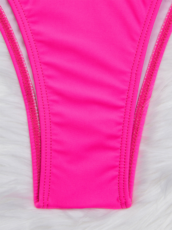 Blue Zone Planet | Solid color triangle bikini sexy tube top drawstring strap bikini BLUE ZONE PLANET