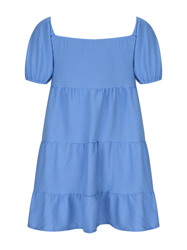 Blue Zone Planet | able and versatile strappy V-neck short-sleeved dress BLUE ZONE PLANET