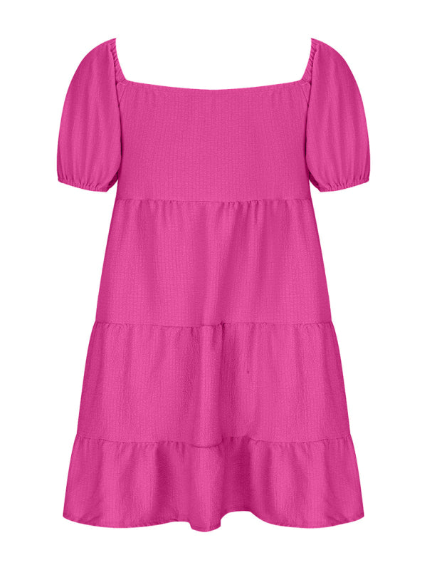 Blue Zone Planet | able and versatile strappy V-neck short-sleeved dress BLUE ZONE PLANET