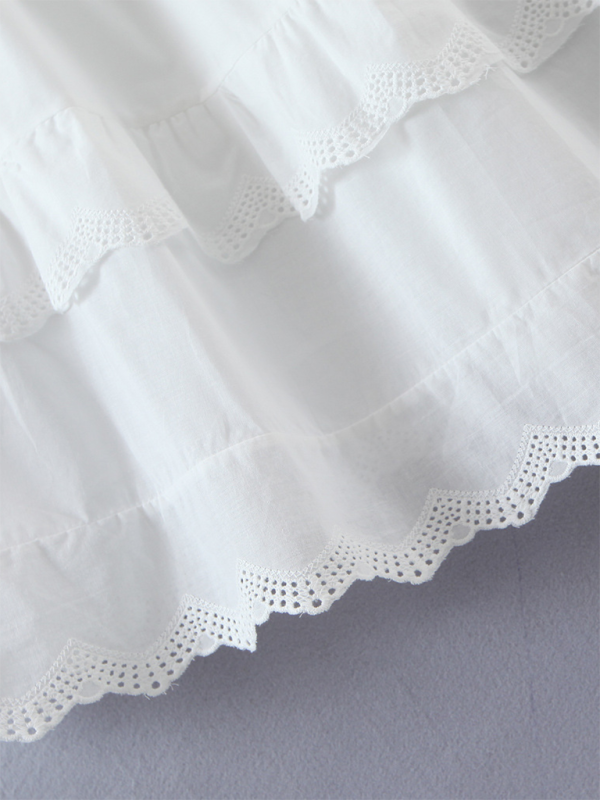 Blue Zone Planet |  multi-layer lace splicing cake skirt elegant short spaghetti strap dress BLUE ZONE PLANET