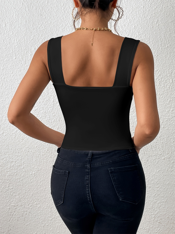 Blue Zone Planet | camisole wide shoulder strap slim hot girl sleeveless top BLUE ZONE PLANET