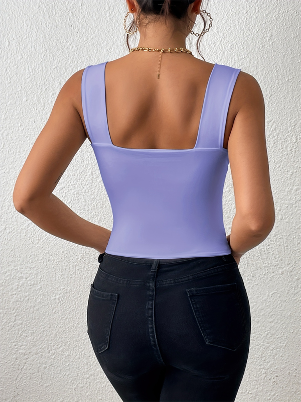 Blue Zone Planet | camisole wide shoulder strap slim hot girl sleeveless top BLUE ZONE PLANET
