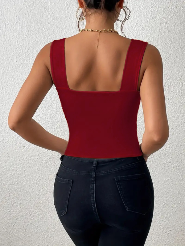 Blue Zone Planet | camisole wide shoulder strap slim hot girl sleeveless top BLUE ZONE PLANET
