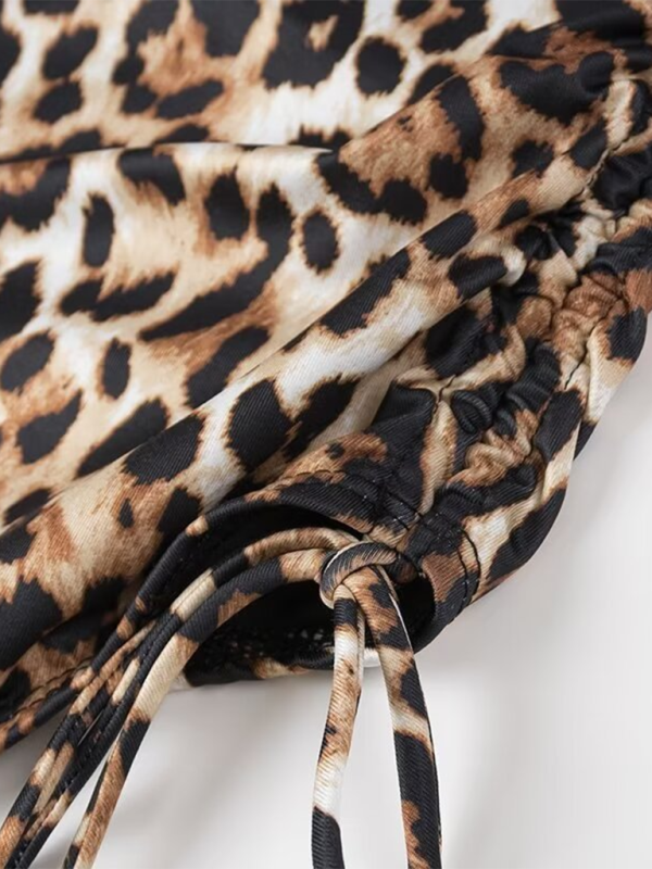 Blue Zone Planet | Animal Print Slim Fit Bandeau One-piece Swimsuit BLUE ZONE PLANET