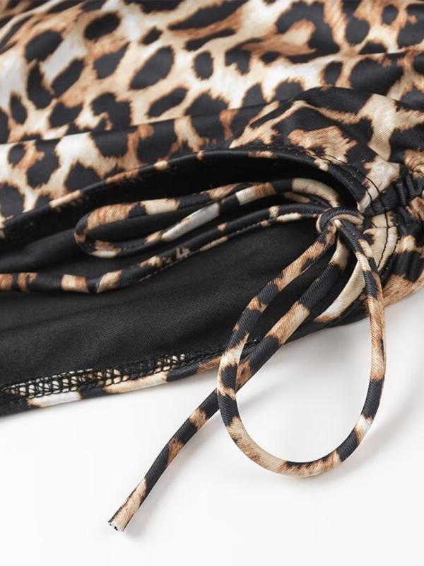 Blue Zone Planet | Animal Print Slim Fit Bandeau One-piece Swimsuit BLUE ZONE PLANET