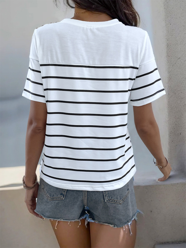 Blue Zone Planet | short sleeve striped t-shirt BLUE ZONE PLANET