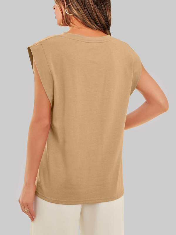 Blue Zone Planet | round neck loose short sleeve T-shirt striped top BLUE ZONE PLANET