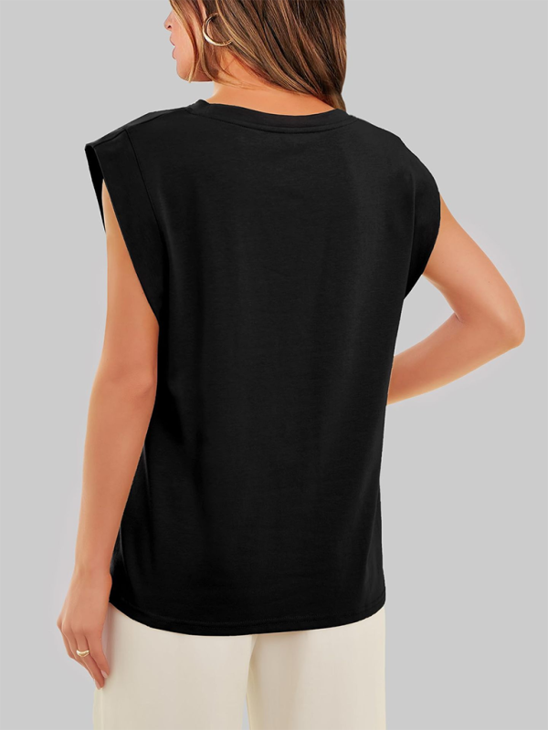 Blue Zone Planet | round neck loose short sleeve T-shirt striped top BLUE ZONE PLANET