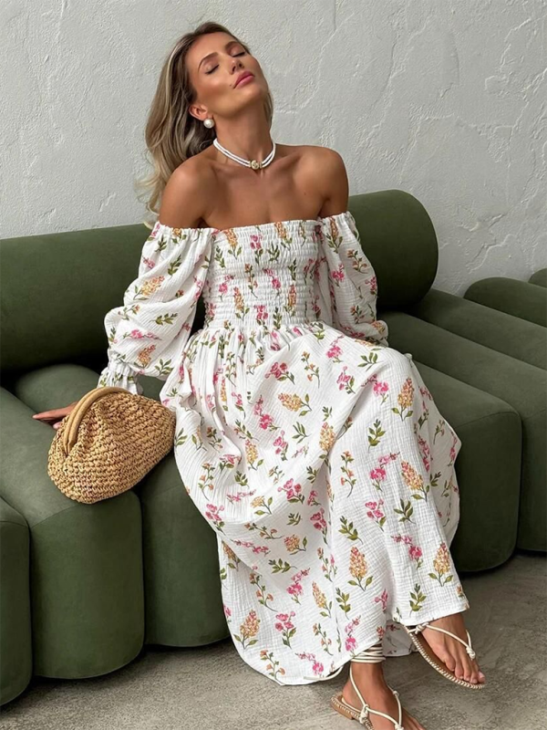 Floral long one piece on sale