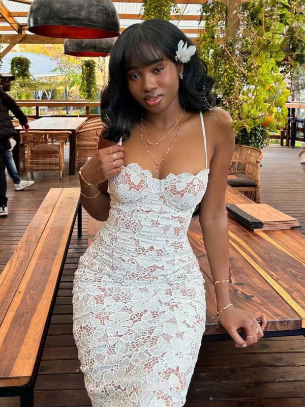 Zone Planet New style tube top strap spaghetti strap dress