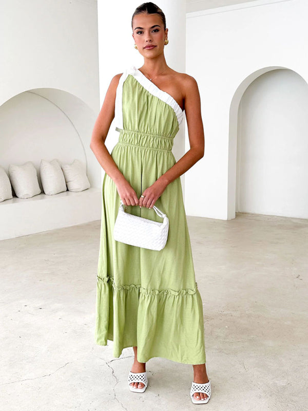 alana one shoulder feather midi dress Intra Dimensiona Mockneck Caftan Kaftan Dress with Slip – Jennafer Grace