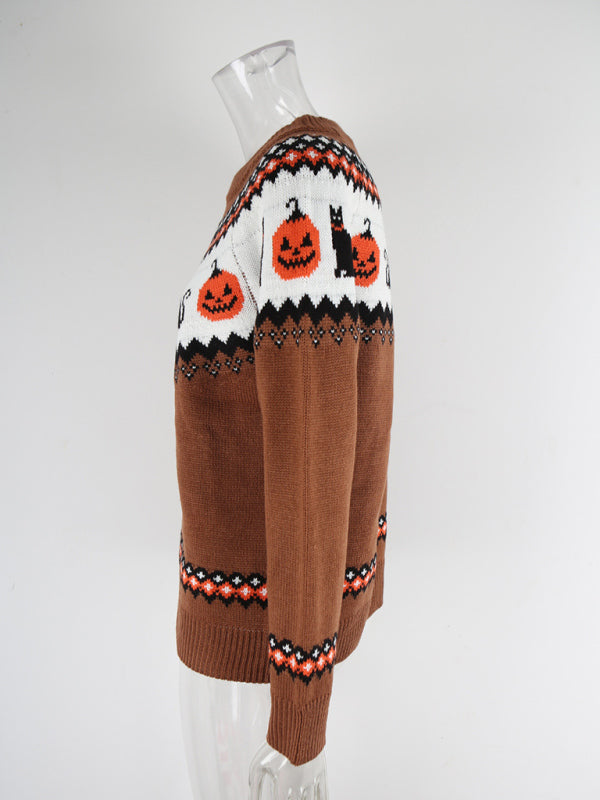 Knitted Christmas sweater Halloween personalized knitted top