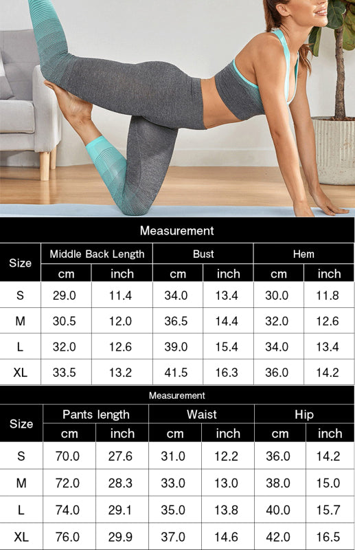 Seamless Breathable Moisture Wicking Bra Yoga Set BLUE ZONE PLANET