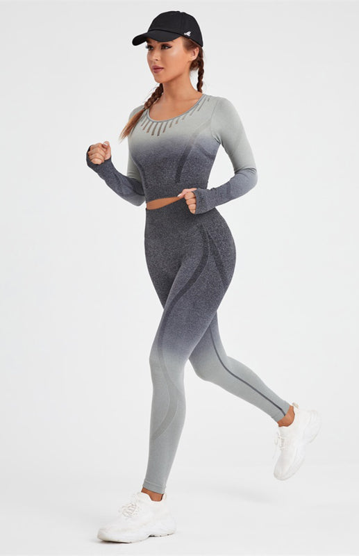 Blue Zone Planet | Long Sleeve Gradient Yoga Set BLUE ZONE PLANET