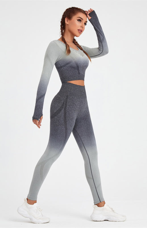 Blue Zone Planet | Long Sleeve Gradient Yoga Set BLUE ZONE PLANET