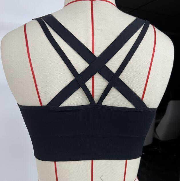 Blue Zone Planet | Cross Strap Seamless Back Sports Bra BLUE ZONE PLANET