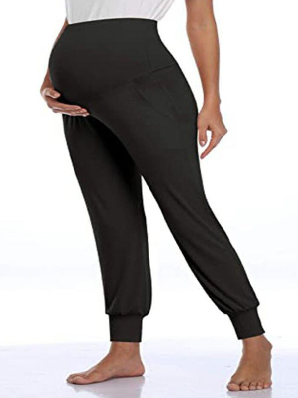 Blue Zone Planet | Maternity wear solid color pocket belly trousers BLUE ZONE PLANET