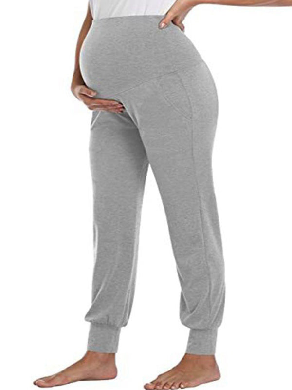 Blue Zone Planet | Maternity wear solid color pocket belly trousers BLUE ZONE PLANET