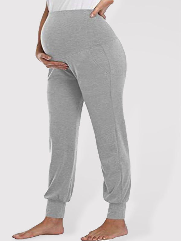 Blue Zone Planet | Maternity wear solid color pocket belly trousers BLUE ZONE PLANET
