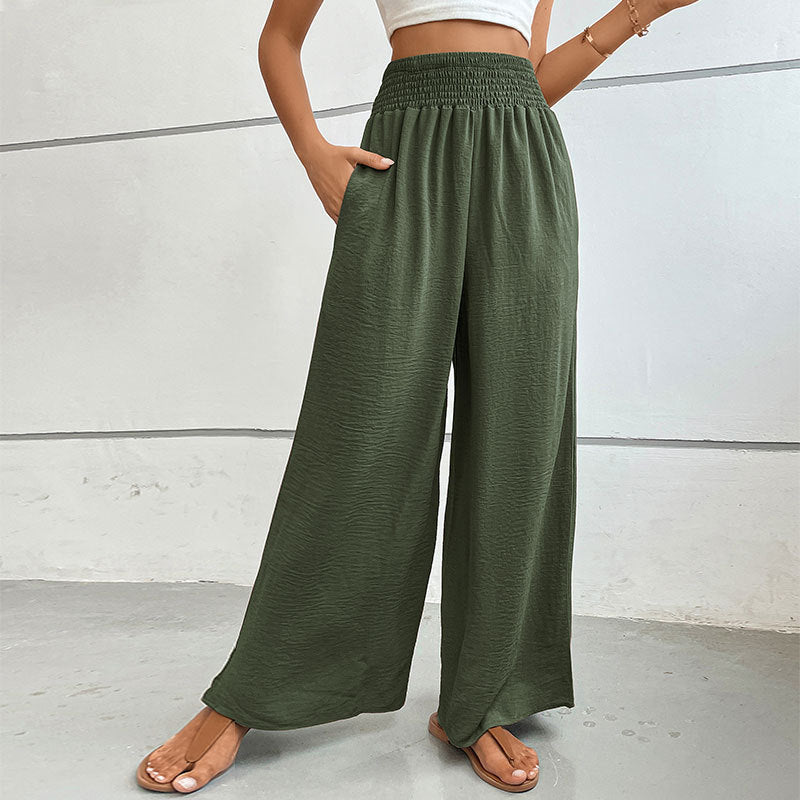 Blue Zone Planet | New solid color flared wide-leg pants BLUE ZONE PLANET