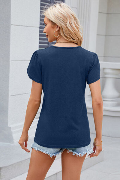 Blue Zone Planet | V-Neck Short Sleeve T-Shirt BLUE ZONE PLANET