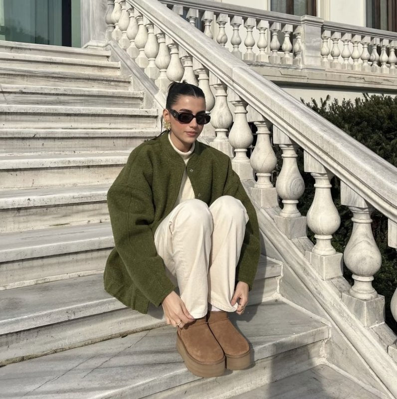 Loose jacket street Y2K stand collar concealed button jacket BLUE ZONE PLANET