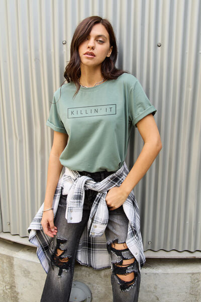 Blue Zone Planet | Simply Love Full Size KILLIN’IT Short Sleeve T-Shirt BLUE ZONE PLANET