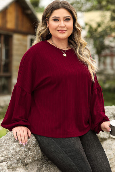 Blue Zone Planet | Plus Size Round Neck Dropped Shoulder T-Shirt BLUE ZONE PLANET