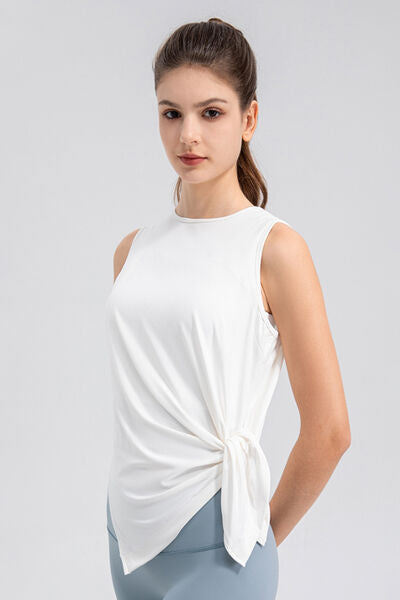 Blue Zone Planet | Slit Round Neck Tank BLUE ZONE PLANET