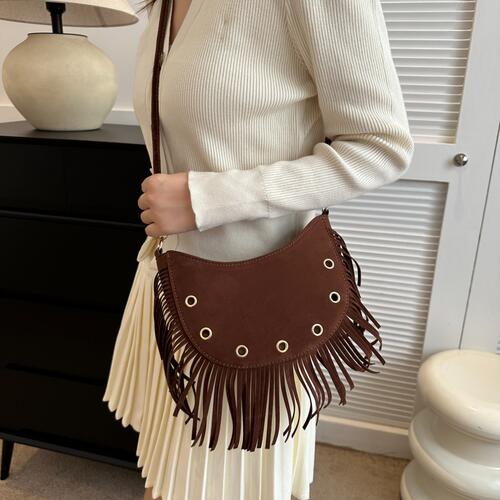 Fringe Detail Crossbody Bag BLUE ZONE PLANET