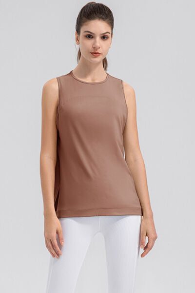 Blue Zone Planet | Slit Round Neck Tank BLUE ZONE PLANET