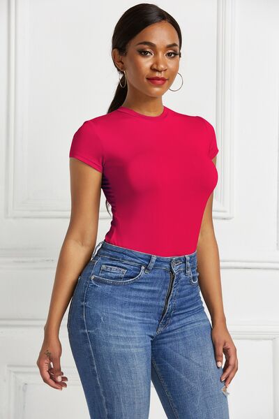 Blue Zone Planet | Round Neck Short Sleeve Bodysuit BLUE ZONE PLANET