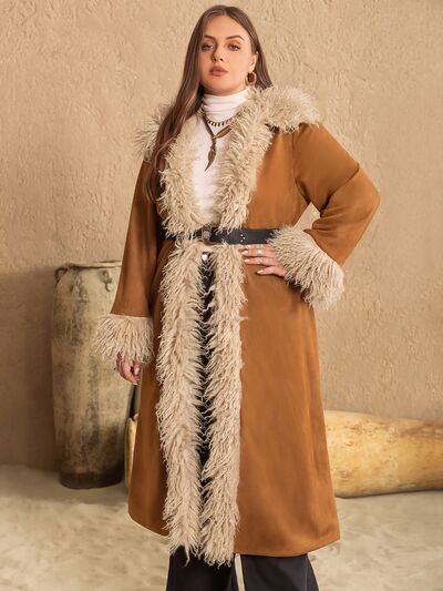 Blue Zone Planet | Plus Size Open Front Long Sleeve Coat BLUE ZONE PLANET